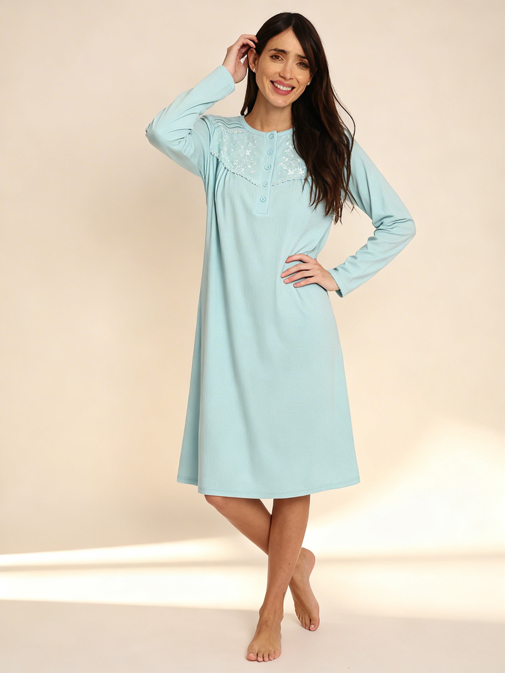 Camisa algodón acanalado con bordado | Confort y Suavidad - Imagen 6