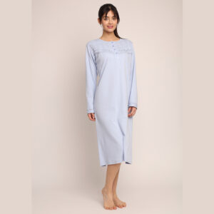 Camisa algodón liso con bordado tallas grandes | Confort