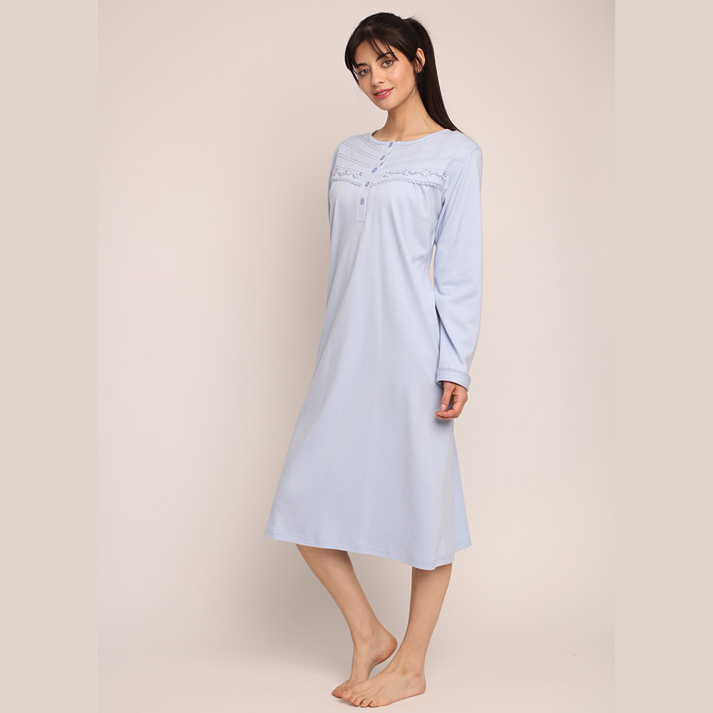 Camisa algodón liso con bordado tallas grandes | Confort - Imagen 8