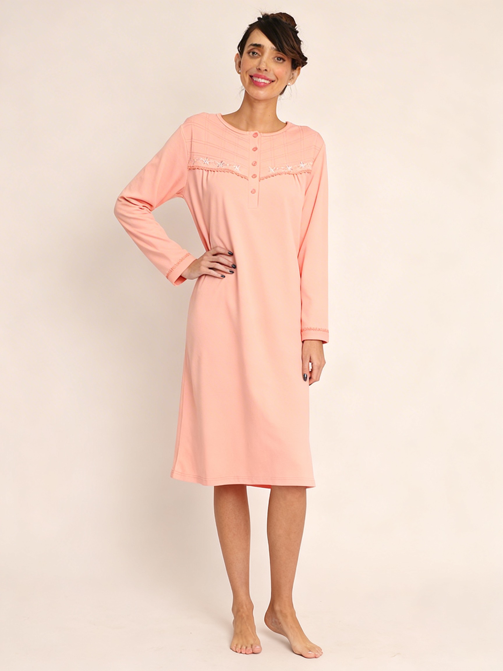 Camisa algodón liso con bordado tallas grandes | Confort - Imagen 15