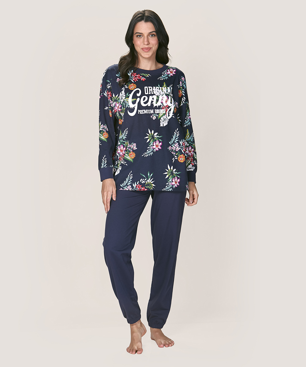 Conjunto Pijama Algodón Floreado Lady Genny