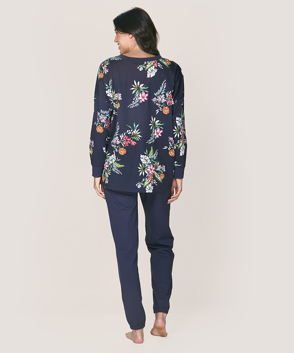 Conjunto Pijama Algodón Floreado Lady Genny