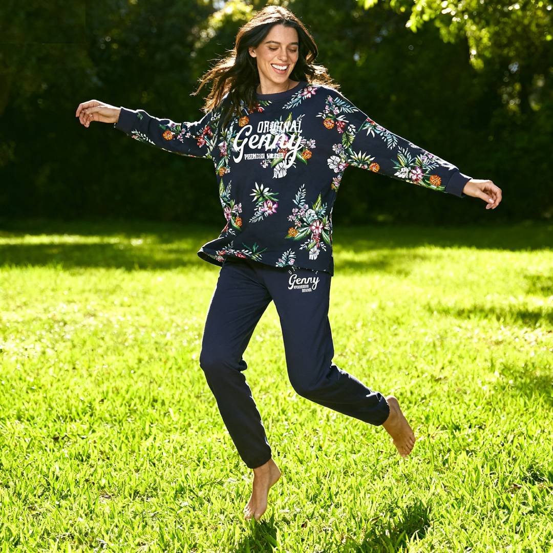 Conjunto Pijama Algodón Floreado Lady Genny - Imagen 4