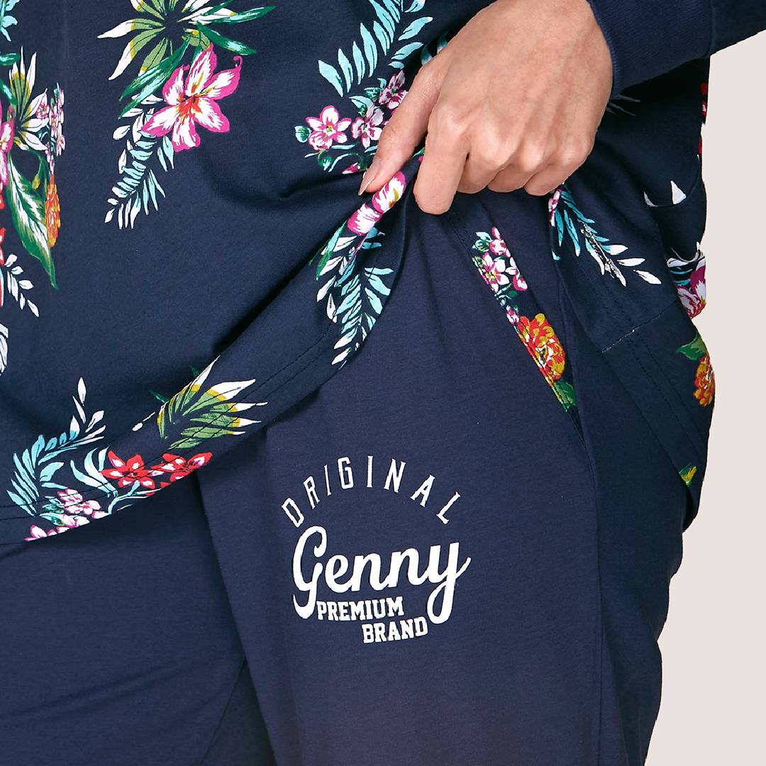 Conjunto Pijama Algodón Floreado Lady Genny - Imagen 9