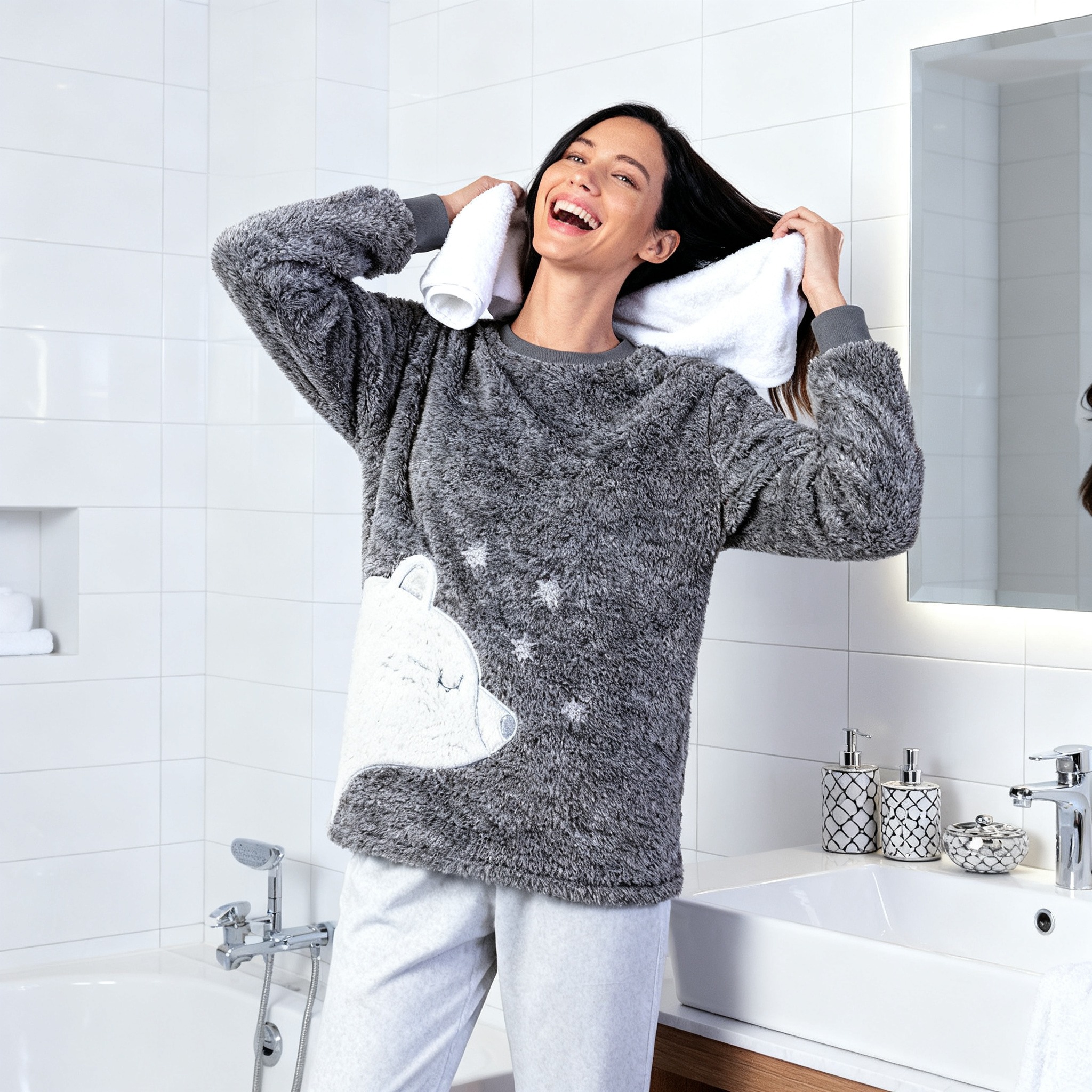 Pijama Polar Peluche Mujer - Imagen 8