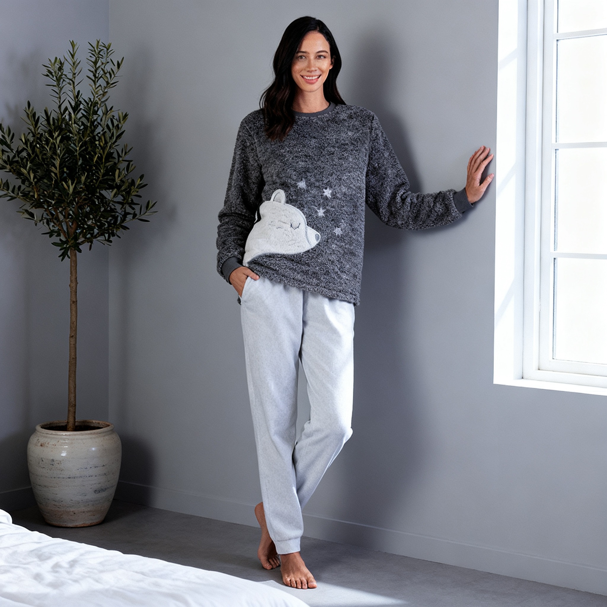 Pijama Polar Peluche Mujer - Imagen 9