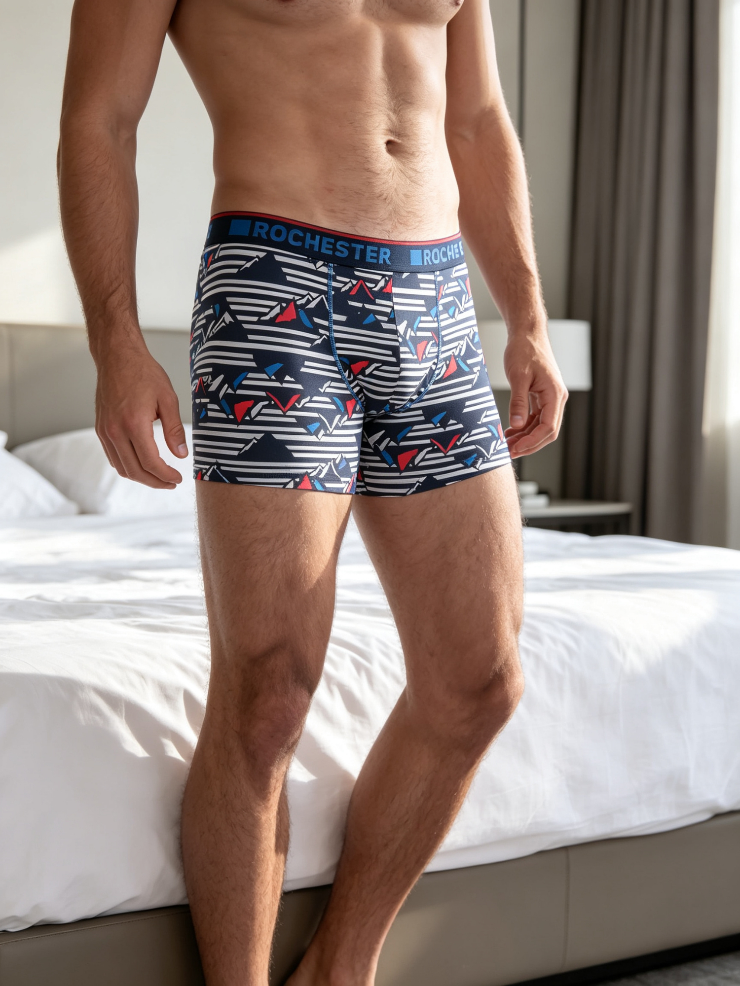 Boxer Ajustado de Algodón con Estampado