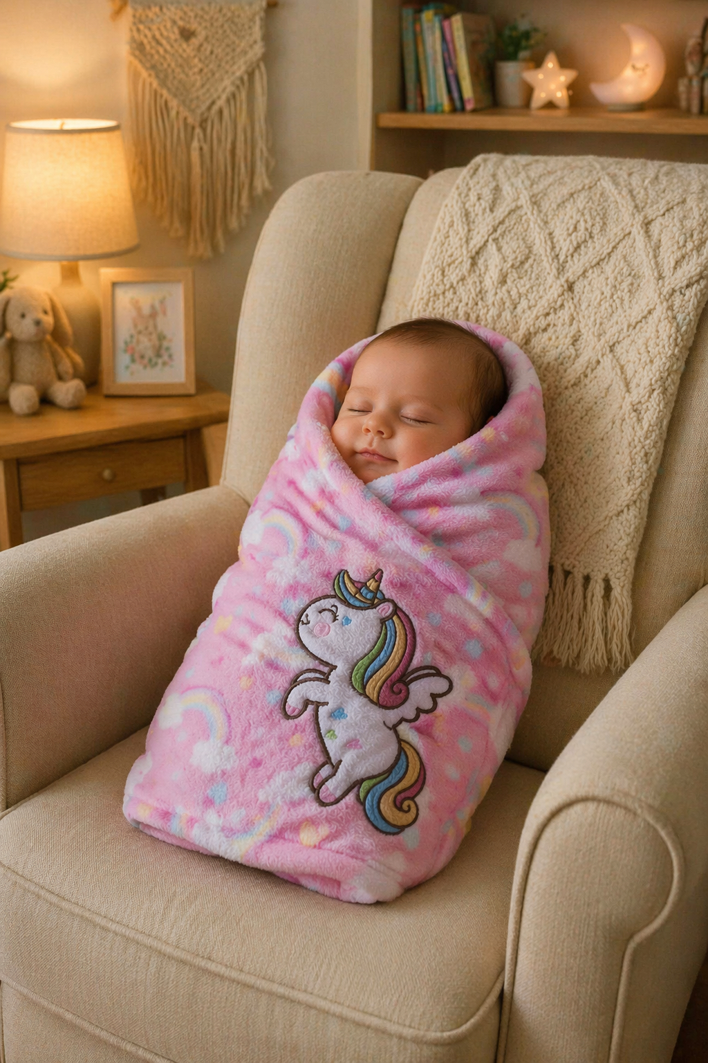 Manta extra suave bebe unicornio | Maximo confort y calor