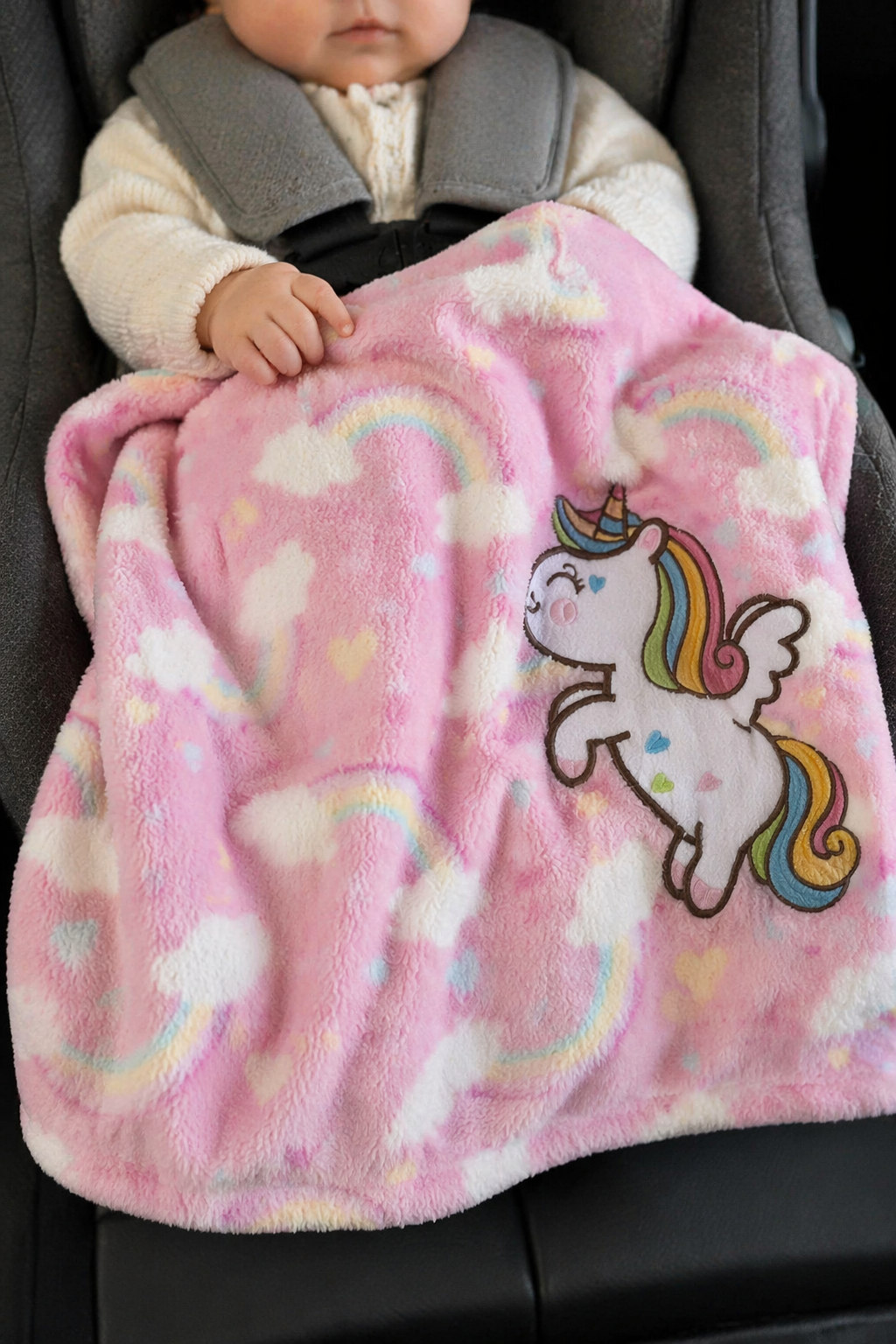 Manta extra suave bebe unicornio | Maximo confort y calor