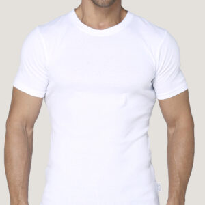 Camiseta Cotton Rib Manga Corta Cuello Redondo