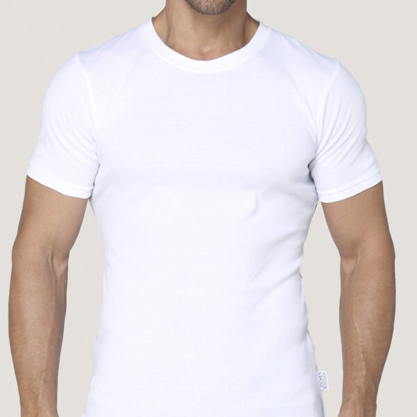 Camiseta Cotton Rib Manga Corta Cuello Redondo
