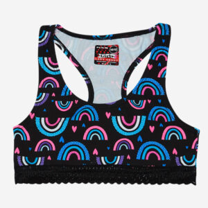 Top de Algodón Estampado con Encaje