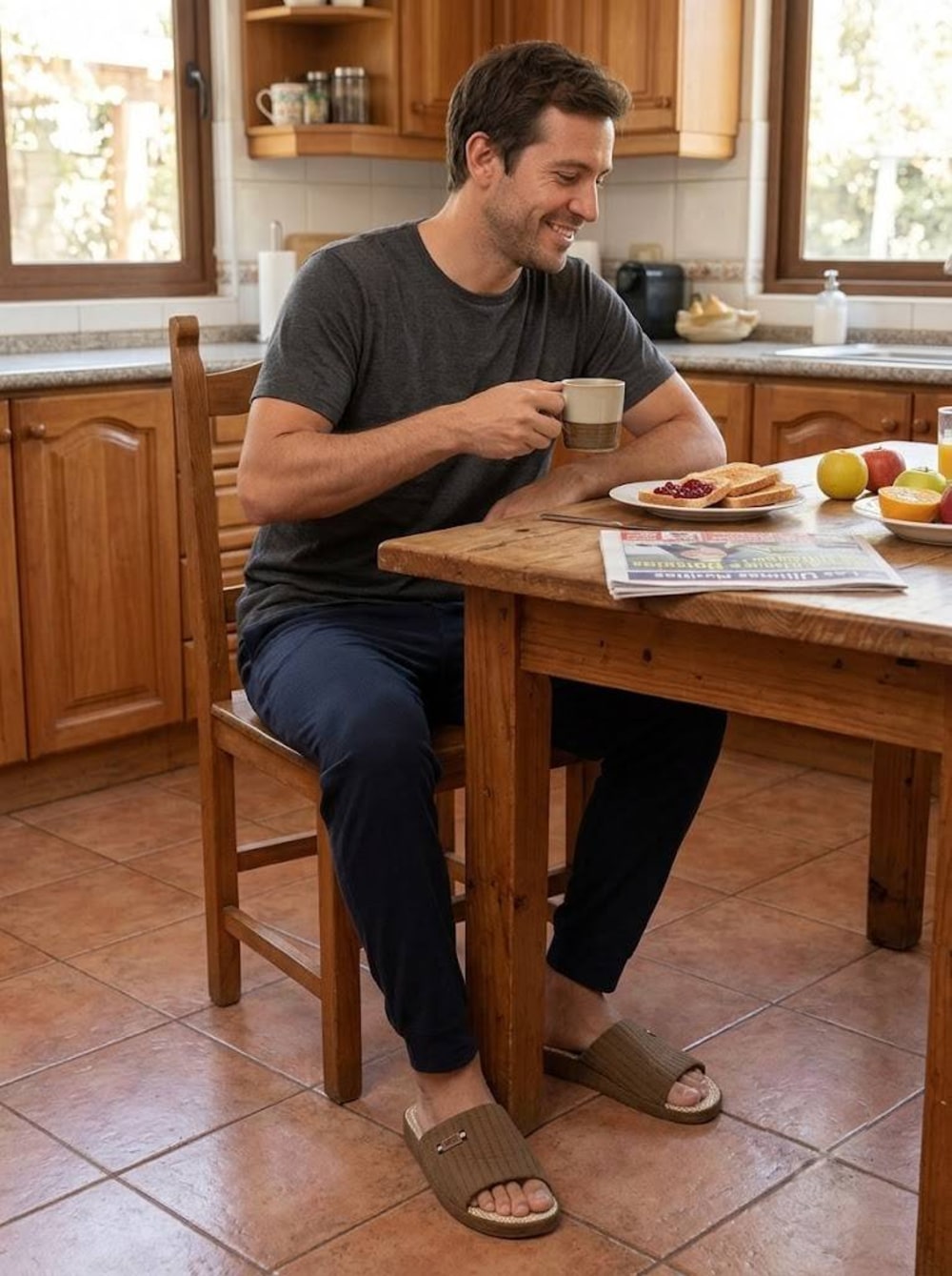 Pantuflas Hombre Abiertas | Comodidad Perfecta en Casa