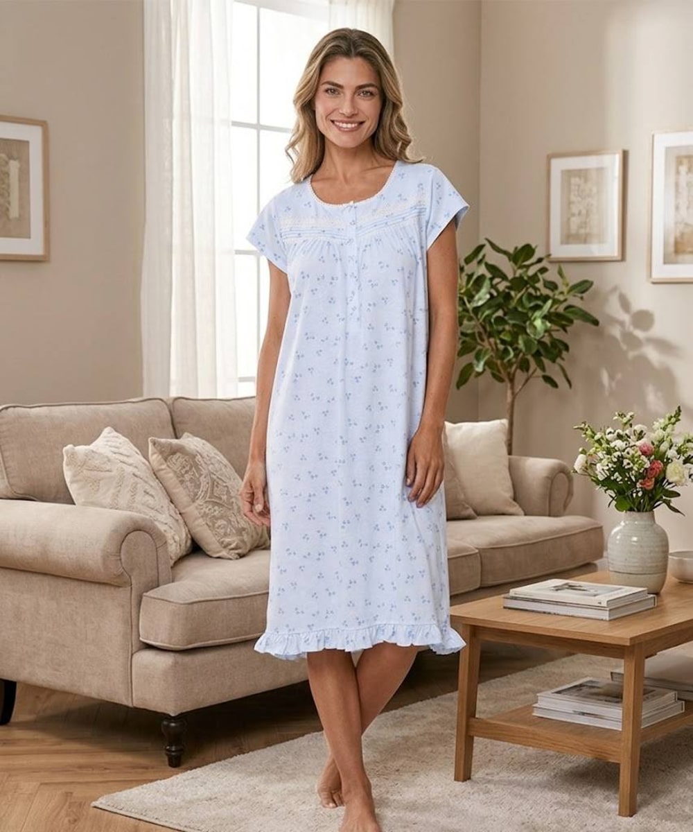 Camisa de dormir estampada | Frescura y Estilo Mediterráneo