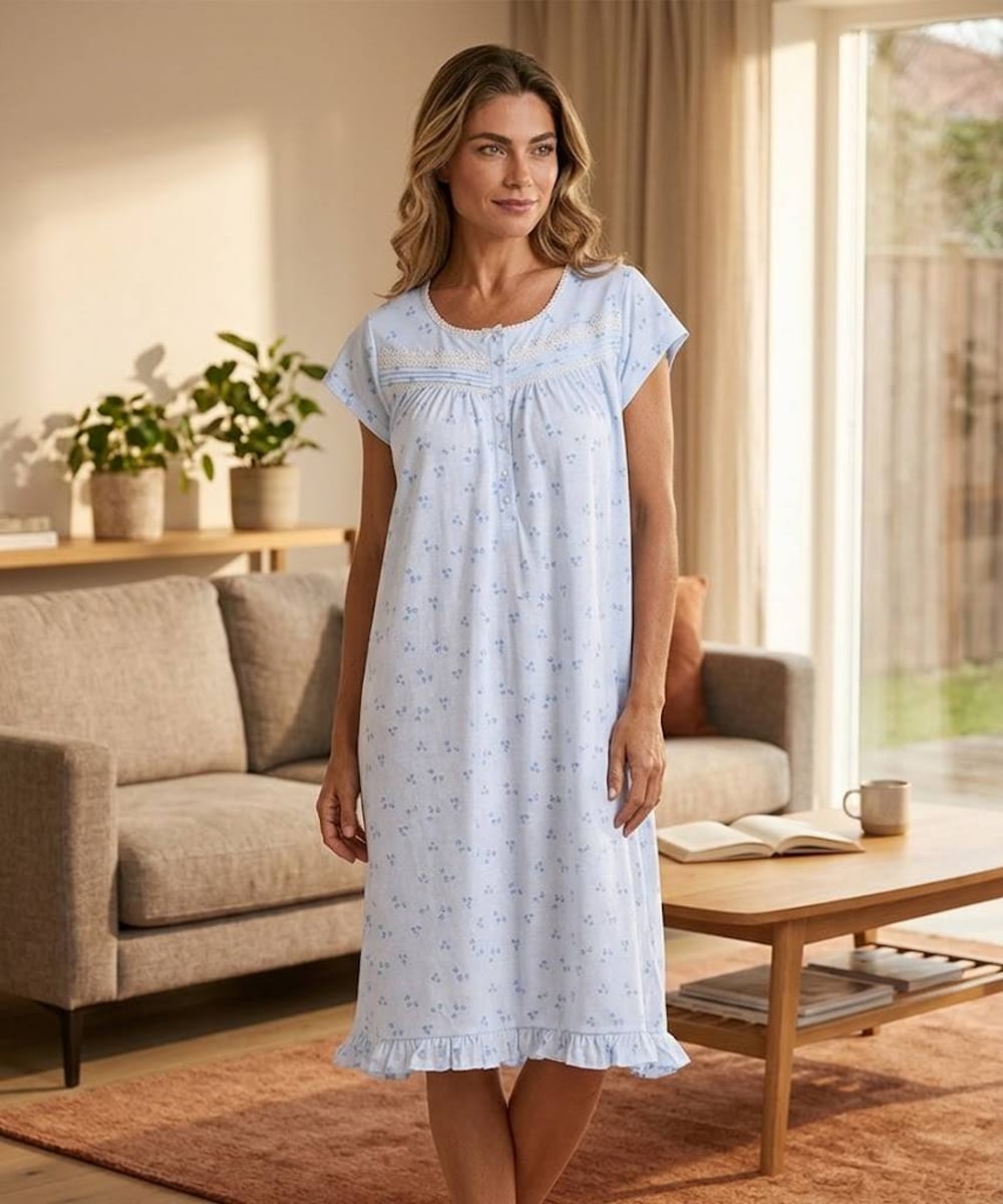 Camisa de dormir estampada | Frescura y Estilo Mediterráneo