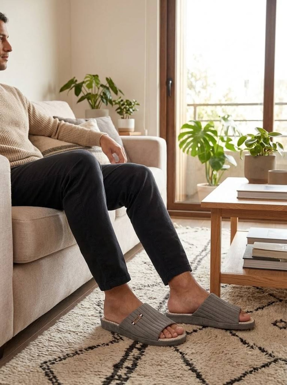 Pantuflas Hombre Abiertas | Comodidad Perfecta en Casa