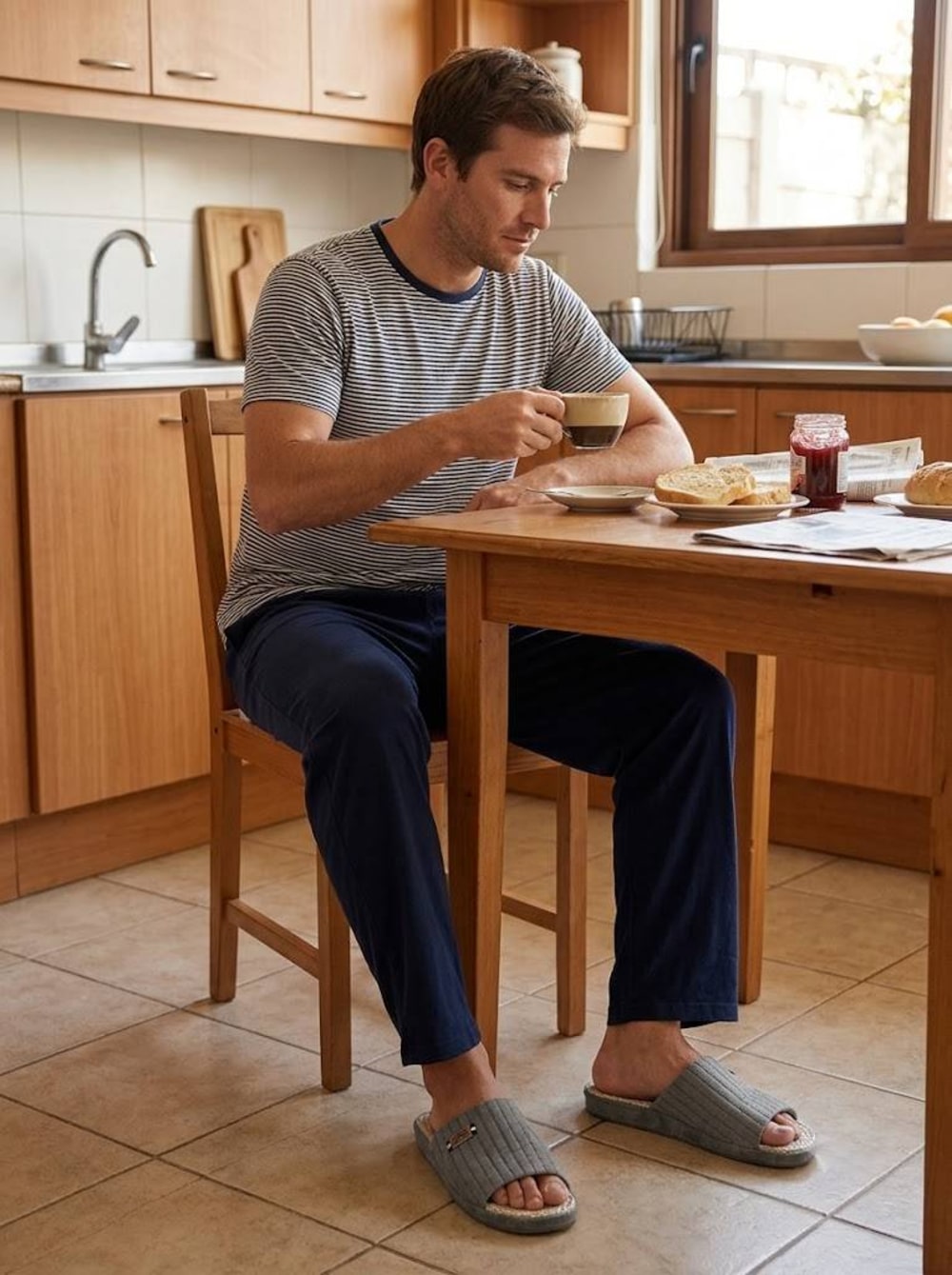 Pantuflas Hombre Abiertas | Comodidad Perfecta en Casa