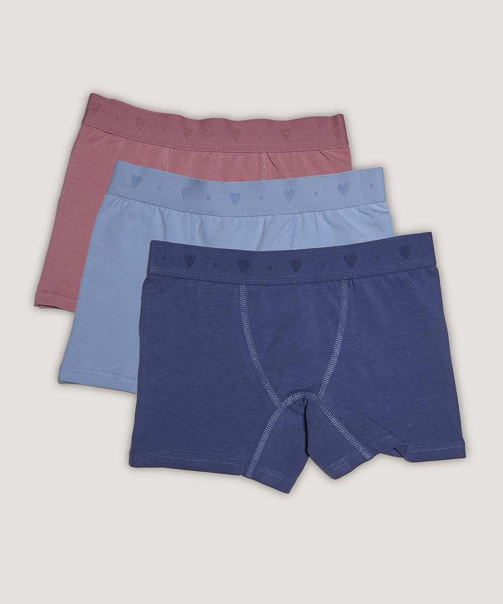 Tripack Boxer Niña Cotton Spandex | Comodidad