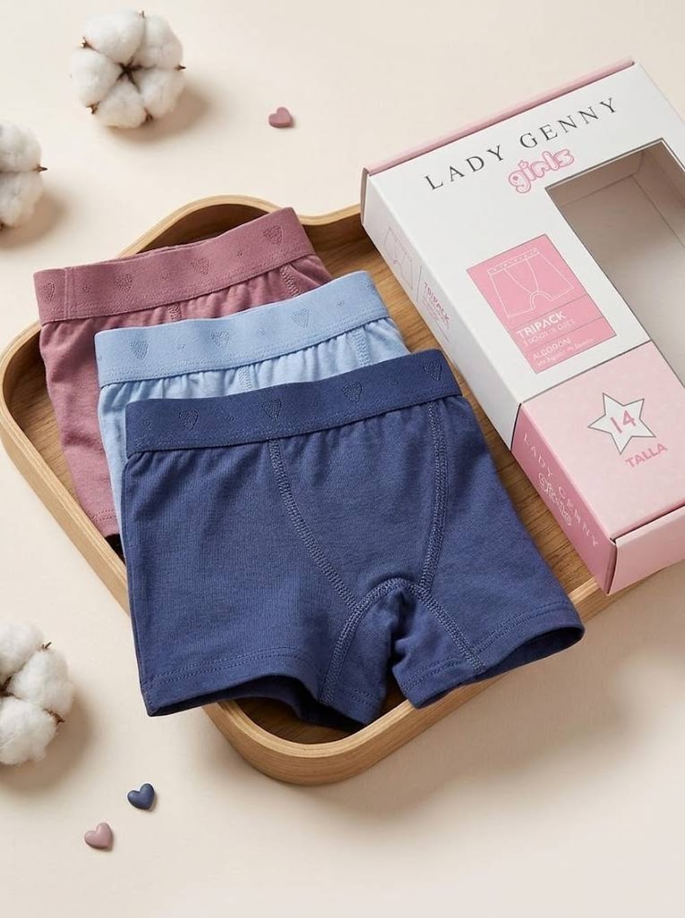 Tripack Boxer Niña Cotton Spandex | Comodidad