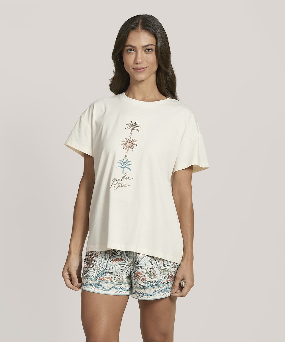 Pijama Algodón Palmeras | Descanso y Suavidad Duradera