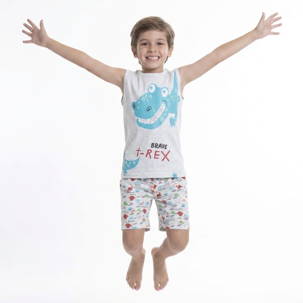Pijama Verano Niños T-REX | Aventura y Comodidad