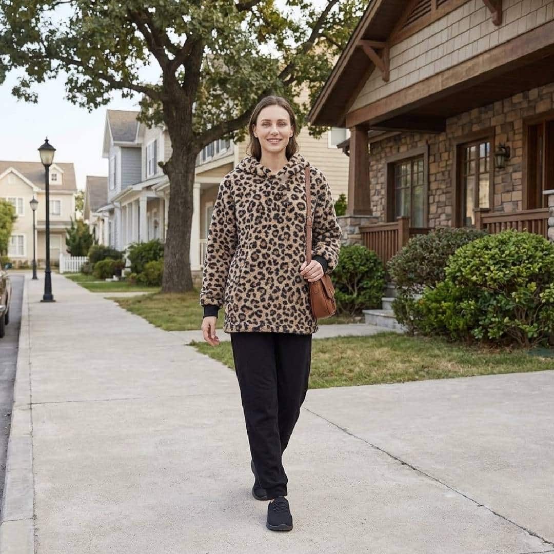 Tapado Polar Animal Print | Abrigo Suave y Sofisticado