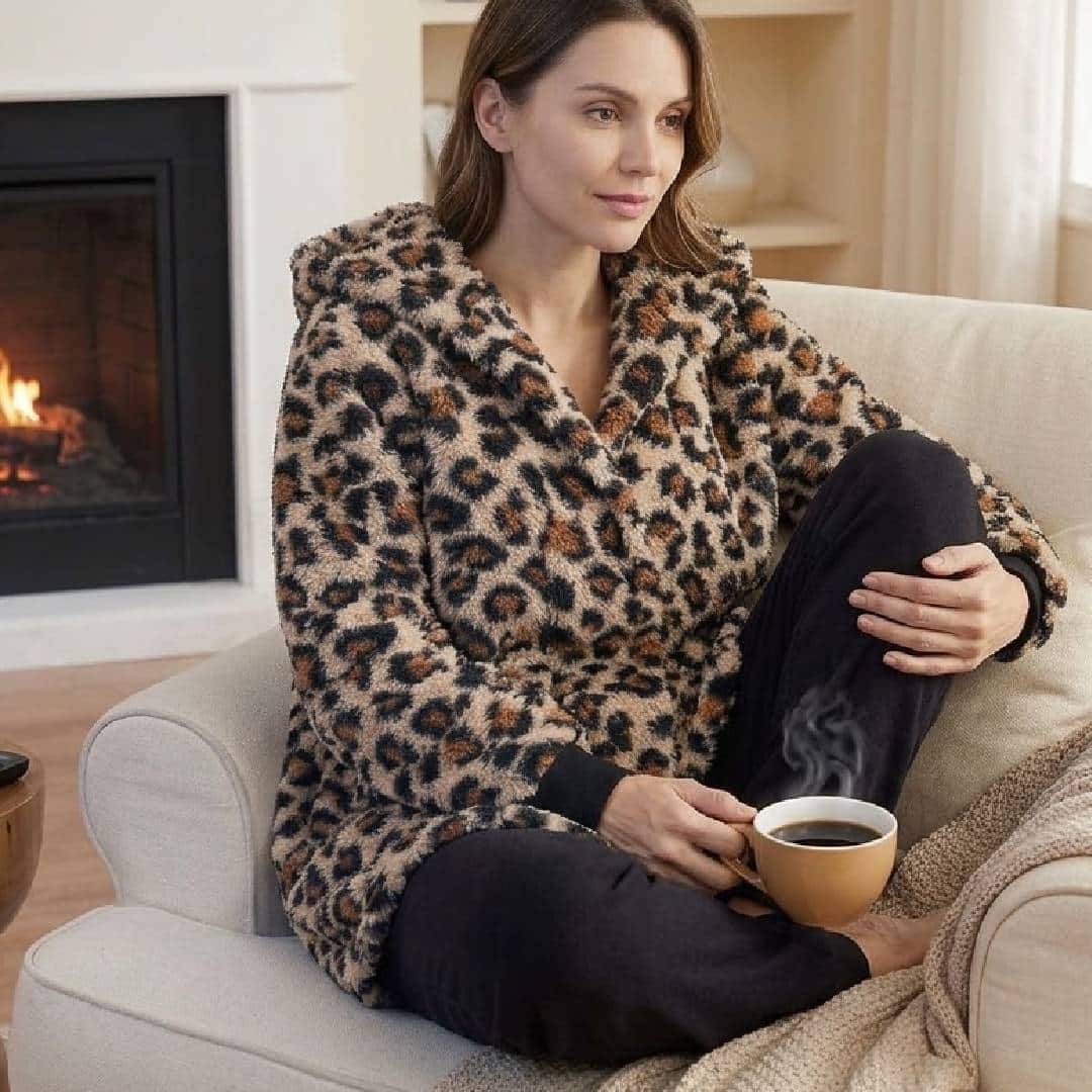 Tapado Polar Animal Print | Abrigo Suave y Sofisticado