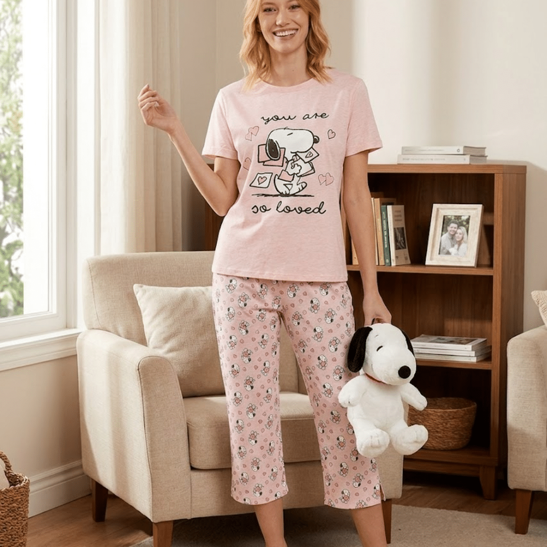 Pijama Cotton Snoopy | Comodidad y Estilo Veraniego