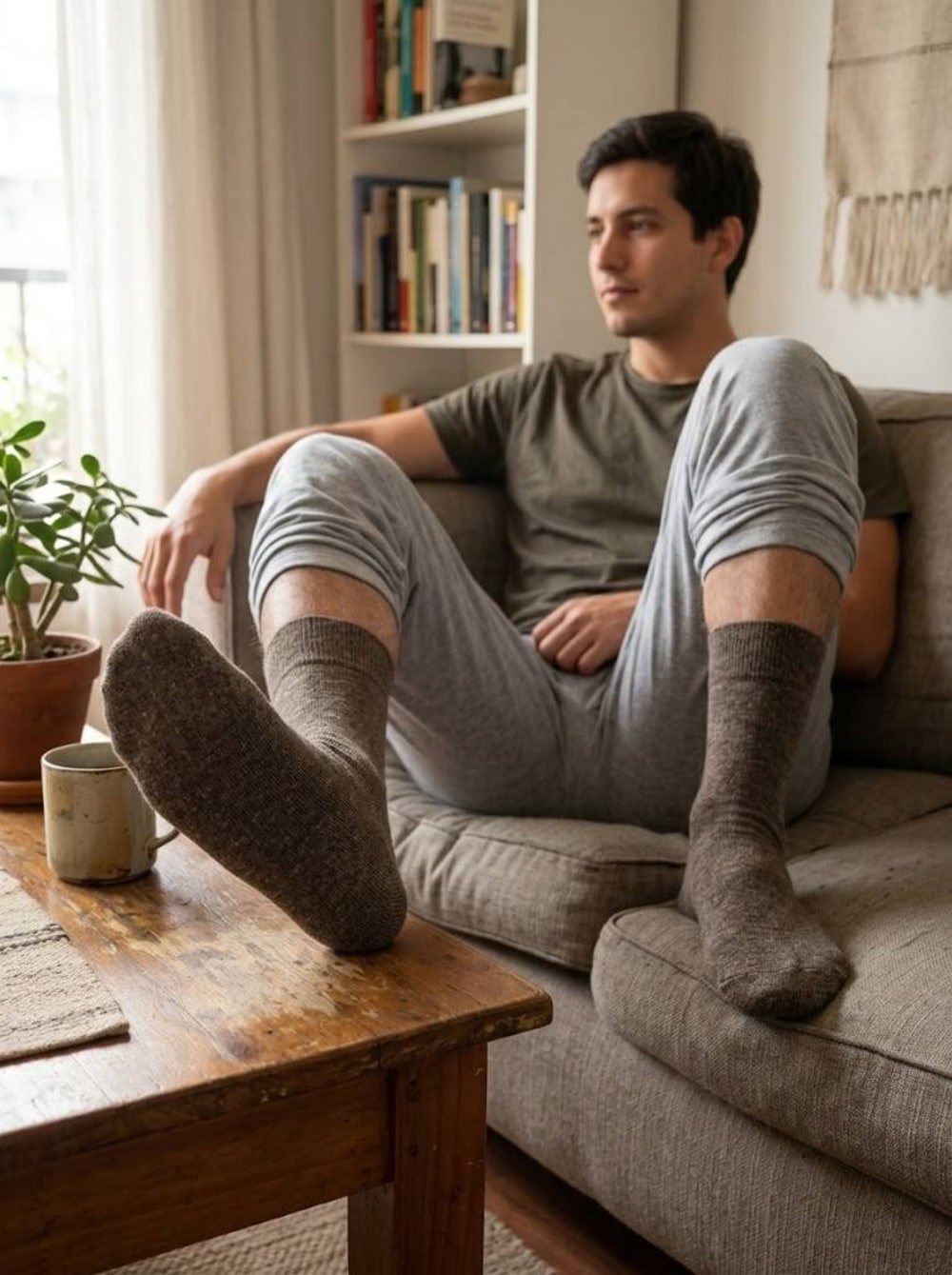Calcetín Algodón Largo Americano | Confort Diario Masculino