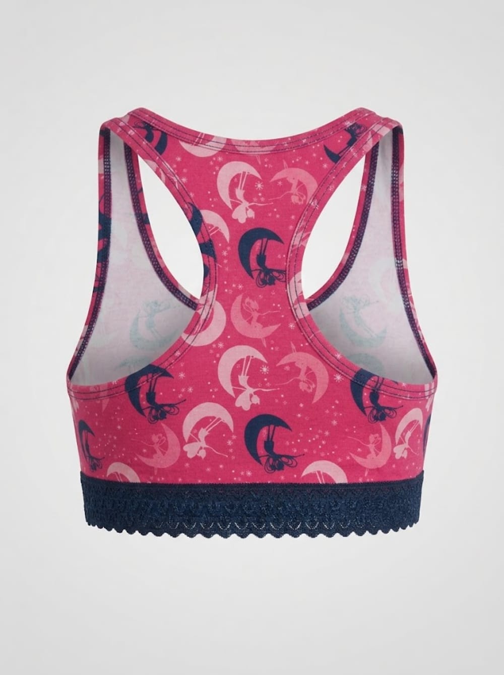 Top de Algodón Estampado con Encaje