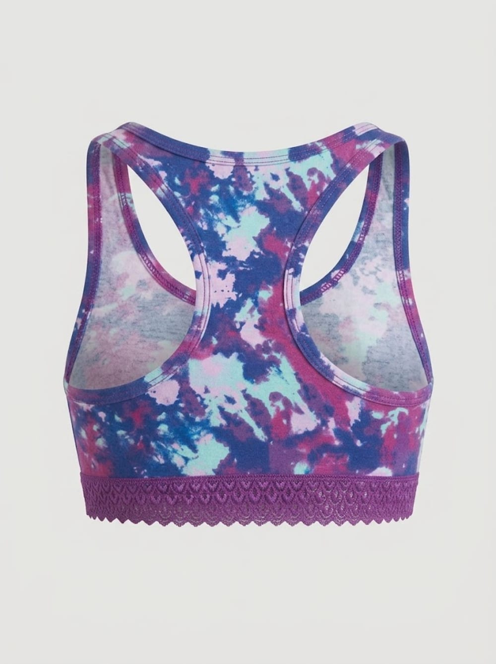 Top de Algodón Estampado con Encaje