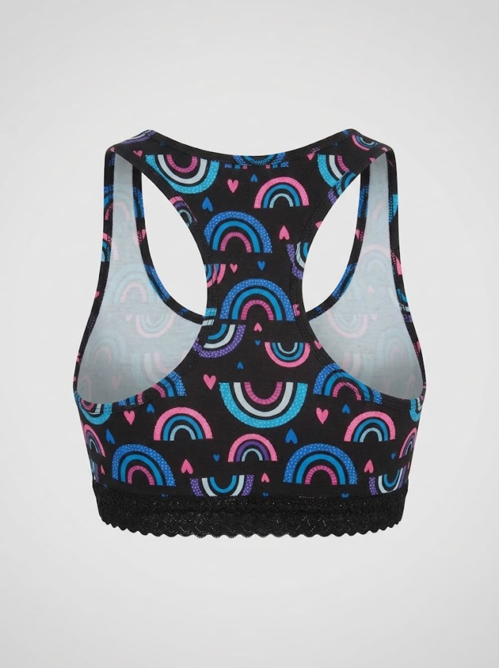 Top de Algodón Estampado con Encaje