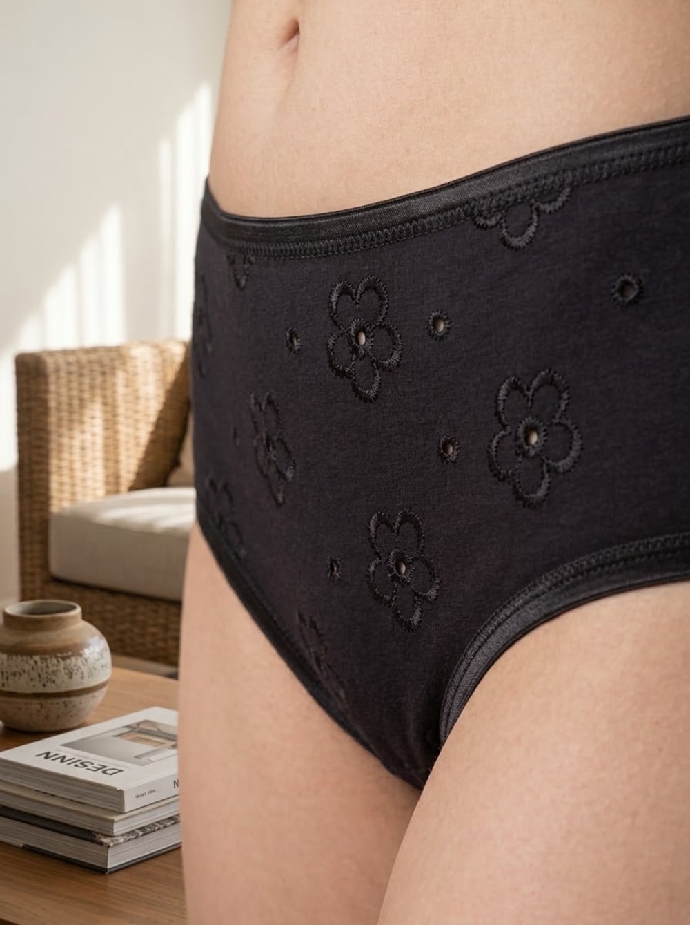 Cuadro Midi Bordado Cotton Spandex