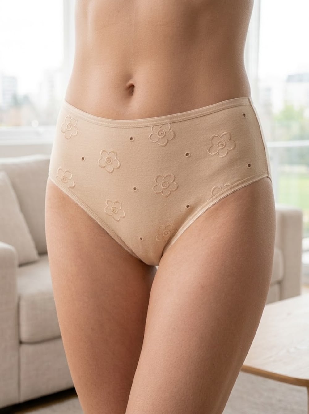 Cuadro Midi Bordado Cotton Spandex