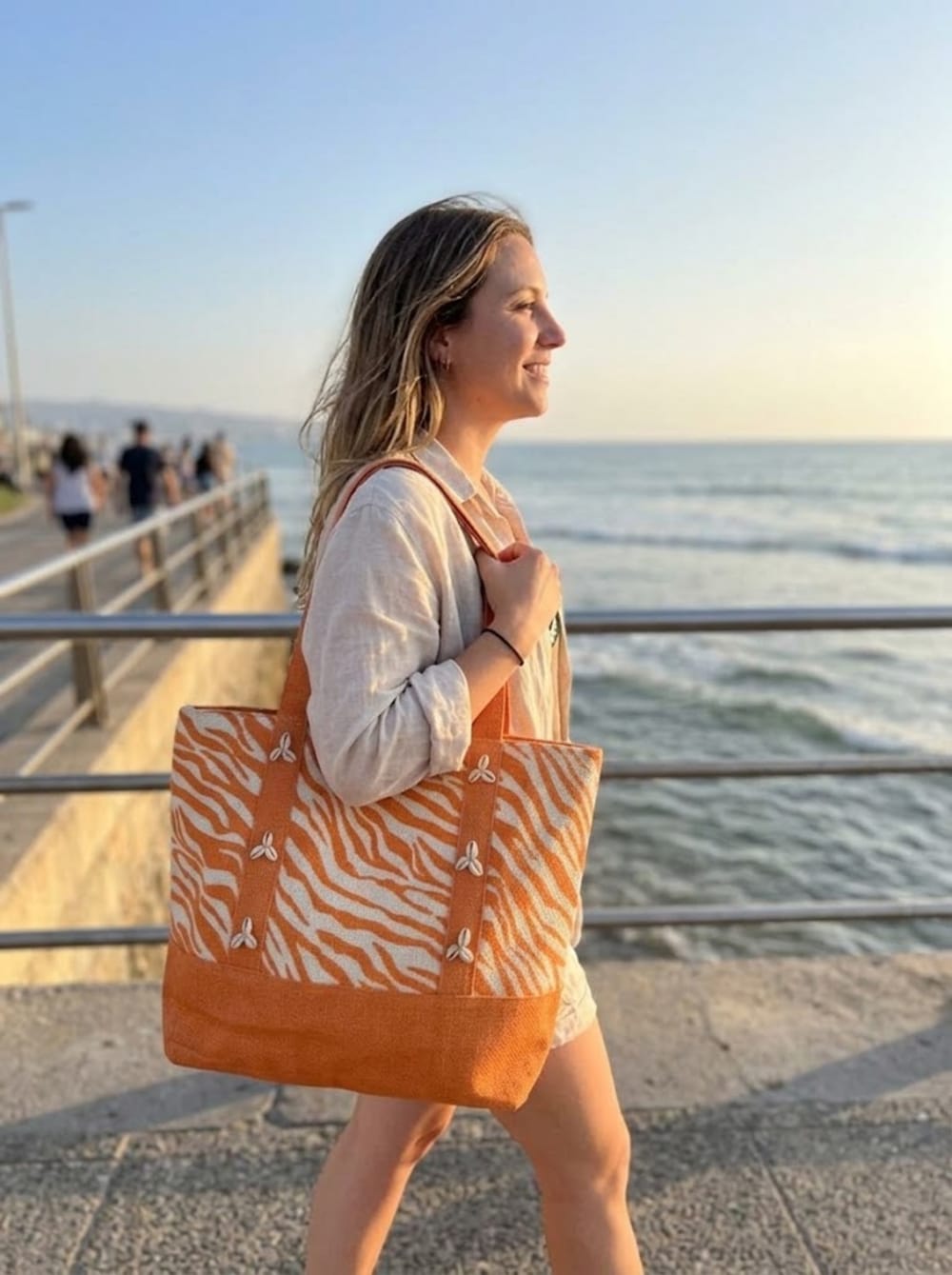 Bolso Playero Texturado Poliéster | Estilo y Confort