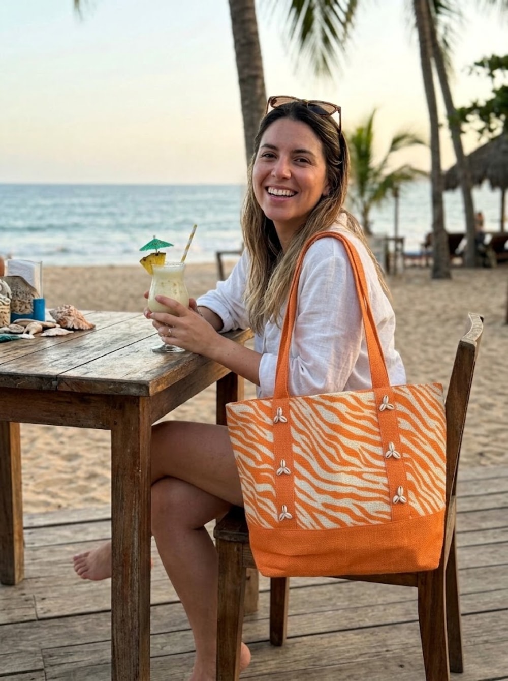 Bolso Playero Texturado Poliéster | Estilo y Confort