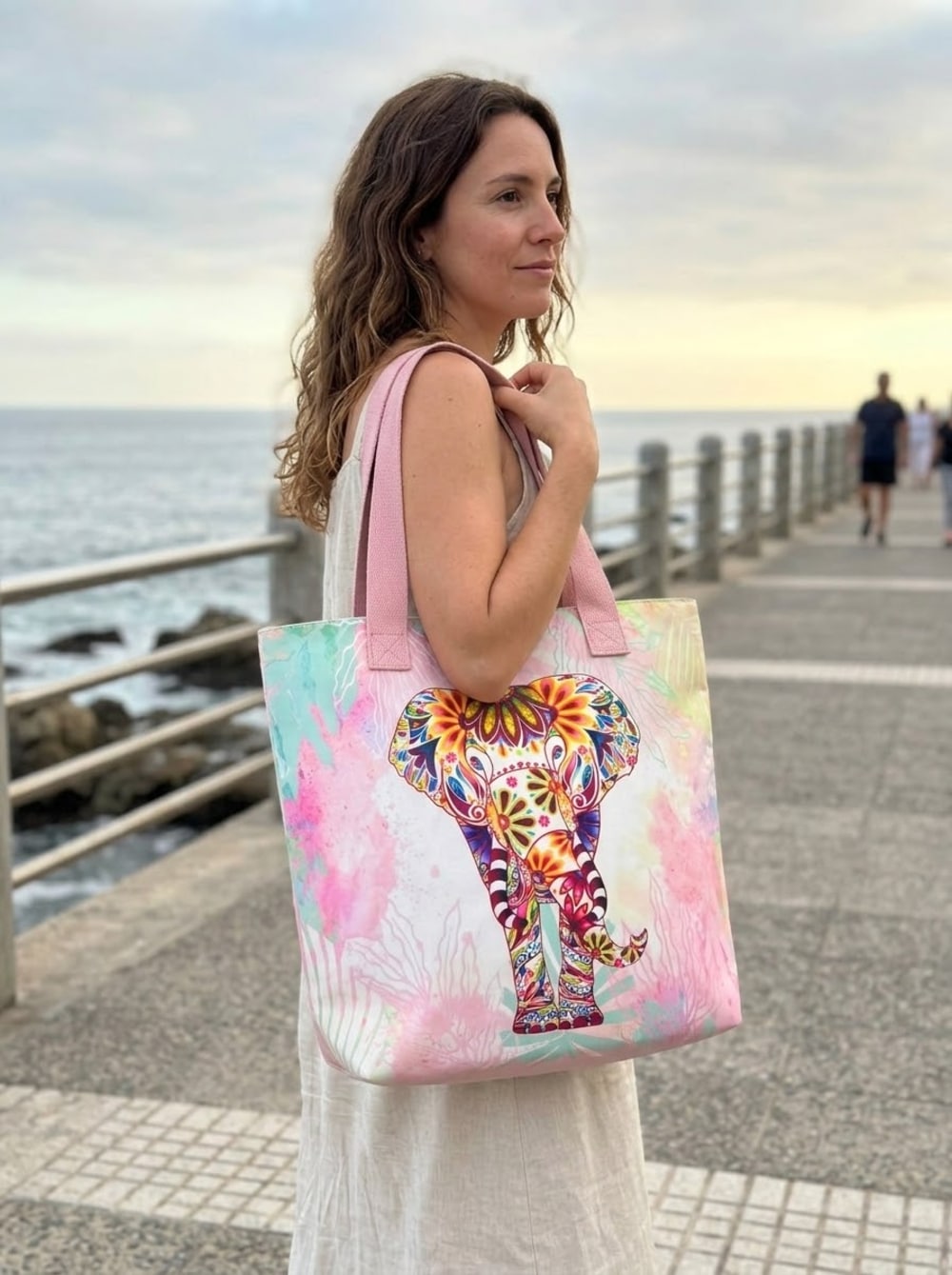 Bolso Playero Elefante Estampado | Estilo y Funcionalidad