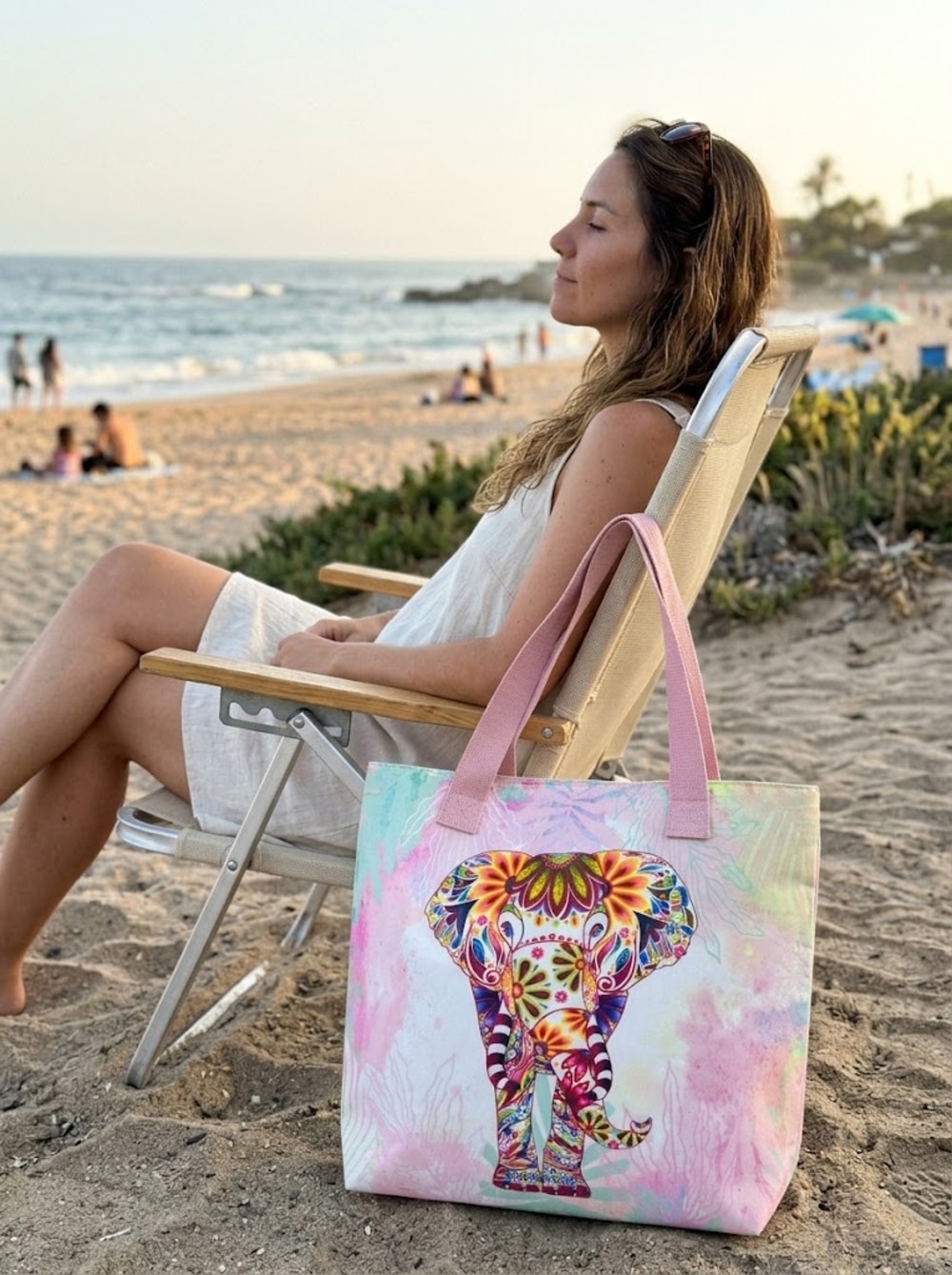 Bolso Playero Elefante Estampado | Estilo y Funcionalidad