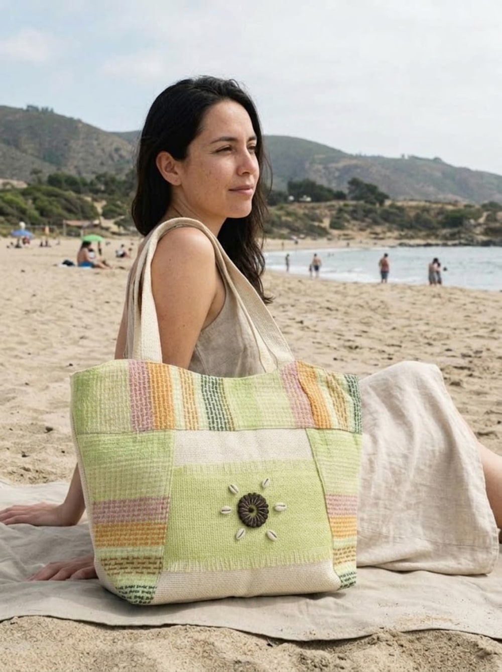 Bolso Playero Texturado Poliéster | Estilo y Confort